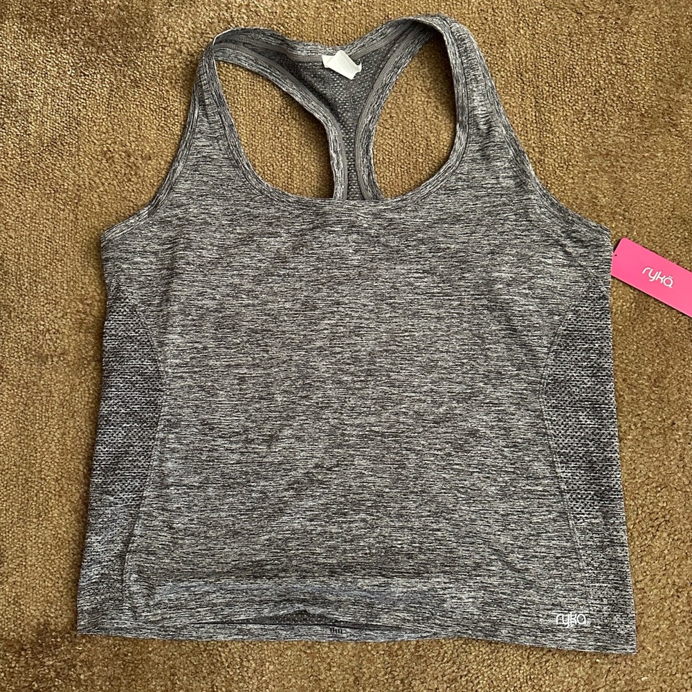 XXL Ryka Heathered Gray Seamless Racerback Tank